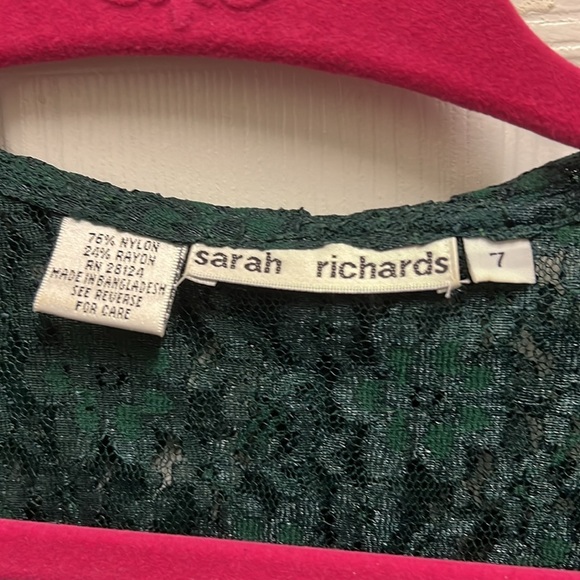 Vintage Dark Green Lace Cardigan With Buttons And Corset - Picture 3 of 6